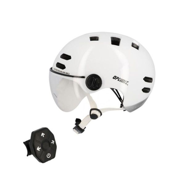 Optimiz urban helmet 0390 white with indicators